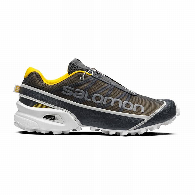 Salomon Singapore Mens Trail Running Shoes - STREETCROSS Dark Blue/Yellow | 53107-VEPF